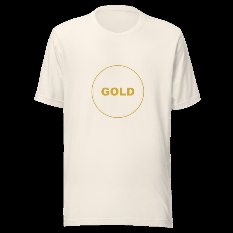 Gold For Real Badge Tee Vintage White