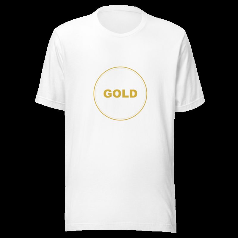 Gold For Real Badge Tee White