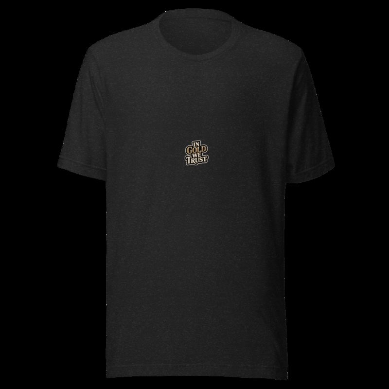 Gold For Real In Gold We Trust Tee Black Heather